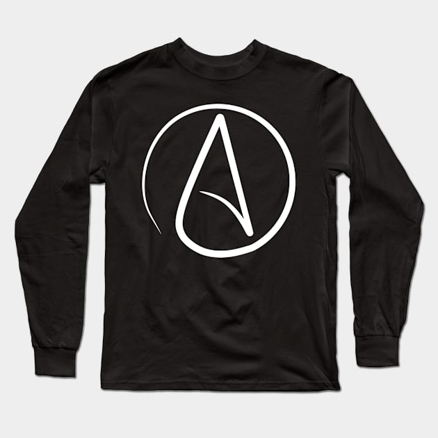 Atheist symbol in white Long Sleeve T-Shirt by ProfessorJayTee